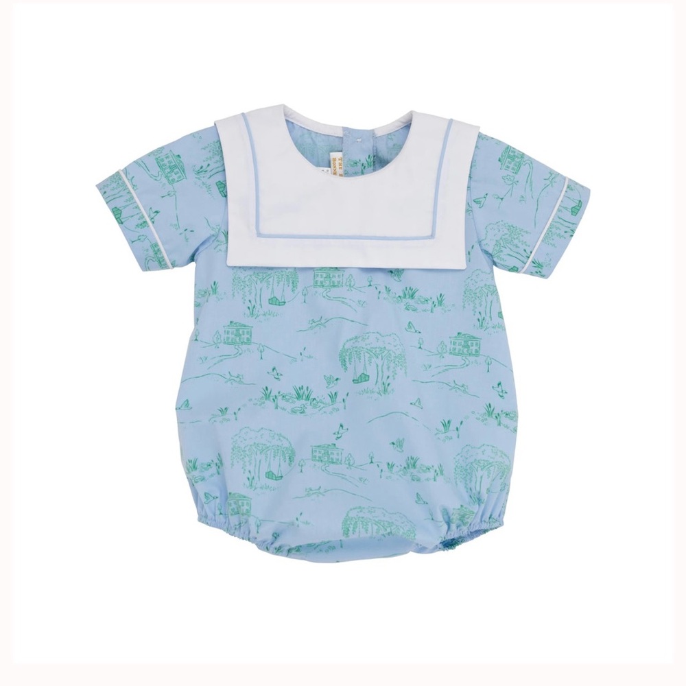 Beaufort Bonnet Company - Boy 12-18M Townes Top Sail Bubble -Germantown Toile